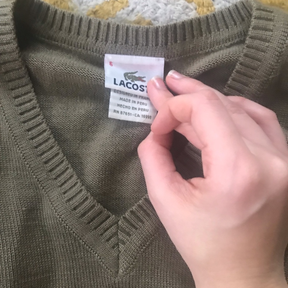 Lacoste Men’s Sweater- grey/green